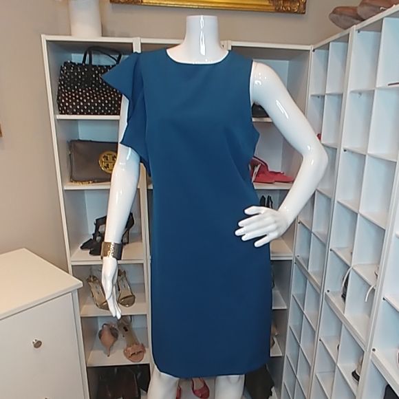 JULIA JORDAN RUFFLE SHOULDER DRESS 10 - Picture 3 of 6